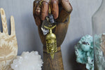 Load image into Gallery viewer, The Warrior - Black Tourmaline Crystal Necklace - We Love Brass
