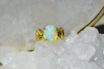 Cargar imagen en el visor de la galería, Third Eye Ethiopian Brass Opal Ring - We Love Brass
