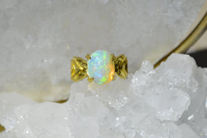 Third Eye Ethiopian Brass Opal Ring - We Love Brass