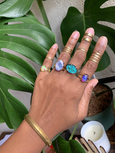 Third Eye Ethiopian Brass Opal Ring - We Love Brass