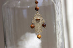 Load image into Gallery viewer, Third Eye Hamsa Necklace - We Love Brass
