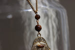 Load image into Gallery viewer, Third Eye Hamsa Necklace - We Love Brass
