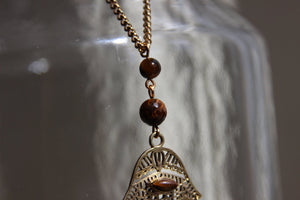 Third Eye Hamsa Necklace - We Love Brass