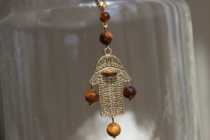 Third Eye Hamsa Necklace - We Love Brass