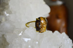 Cargar imagen en el visor de la galería, Tiger&#39;s Eye Brass Cameo Ring - We Love Brass
