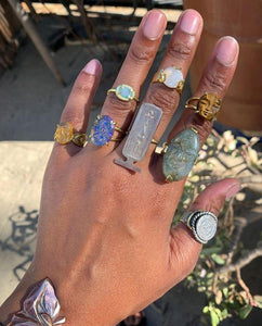 Tiger's Eye Brass Cameo Ring - We Love Brass