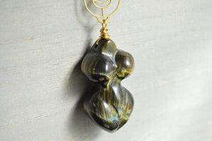 Tigre - Blue Tiger's Eye Divine Feminine Necklace - We Love Brass