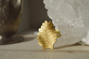 Tropical Leaf Brass Ring - We Love Brass