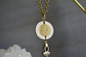 Tutankhamun Coin Hematite Necklace - We Love Brass
