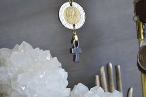 Tutankhamun Coin Hematite Necklace - We Love Brass