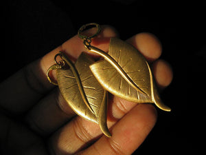 Twisted Leaf Earrings - Brass - We Love Brass