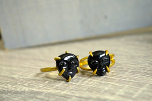 U N I - Agate Cameo Brass Ring Set - We Love Brass