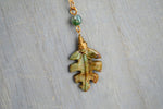 Cargar imagen en el visor de la galería, Verde - African Turquoise and Moss Agate Brass Choker - We Love Brass

