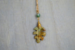 Cargar imagen en el visor de la galería, Verde - African Turquoise and Moss Agate Brass Choker - We Love Brass
