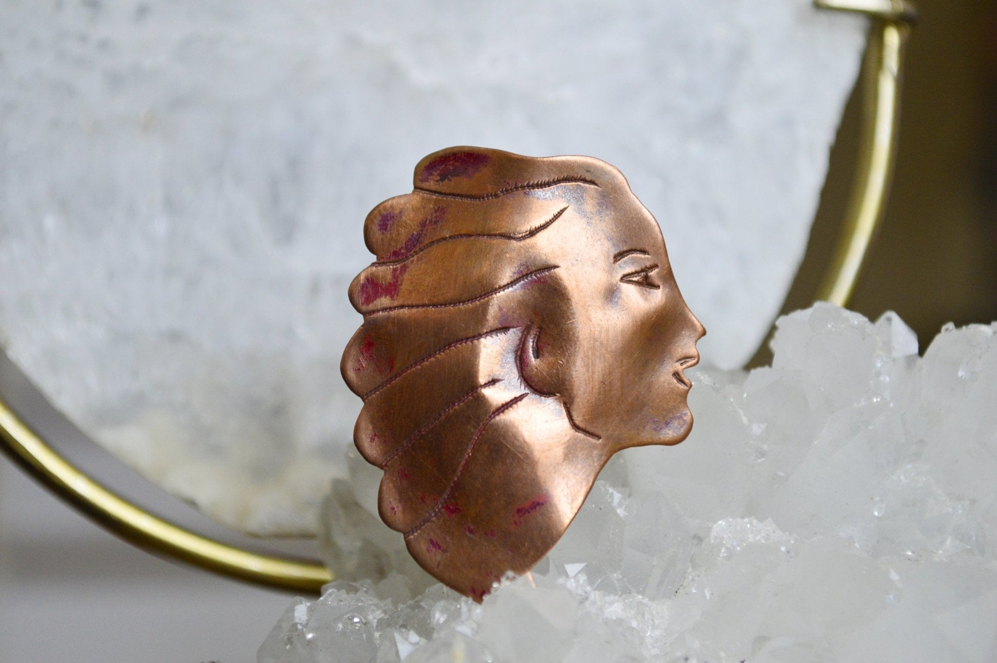 Vintage Art Deco Copper and Brass Ring - We Love Brass