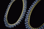 Load image into Gallery viewer, Vintage Beaded Opalite Hoops - We Love Brass
