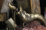Load image into Gallery viewer, Vintage Brass Dragon Gun Powder Flask - We Love Brass
