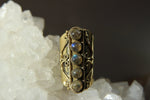Cargar imagen en el visor de la galería, Vintage Brass Labradorite Ring - We Love Brass
