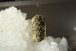 Load image into Gallery viewer, Vintage Brass Labradorite Ring - We Love Brass
