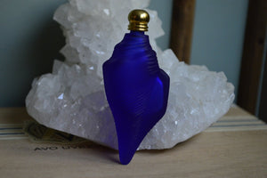 Vintage Conch Shell Cobalt Perfume Bottle - We Love Brass