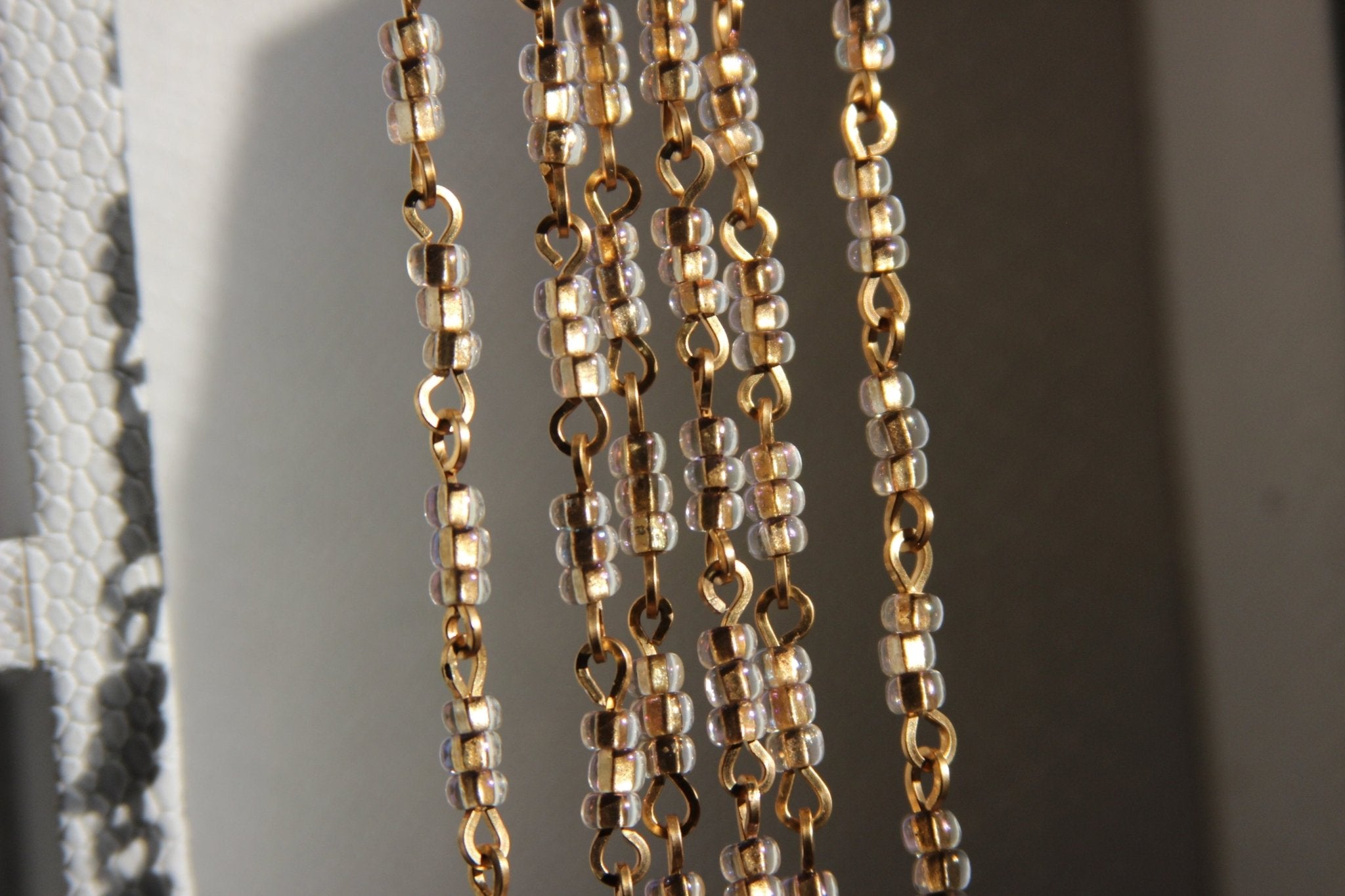 Vintage Egyptian Lotus Seed Beads Earrings - We Love Brass
