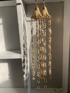 Vintage Egyptian Lotus Seed Beads Earrings - We Love Brass
