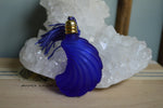 Load image into Gallery viewer, Vintage Filigree Perfume Cobalt Bottle - We Love Brass
