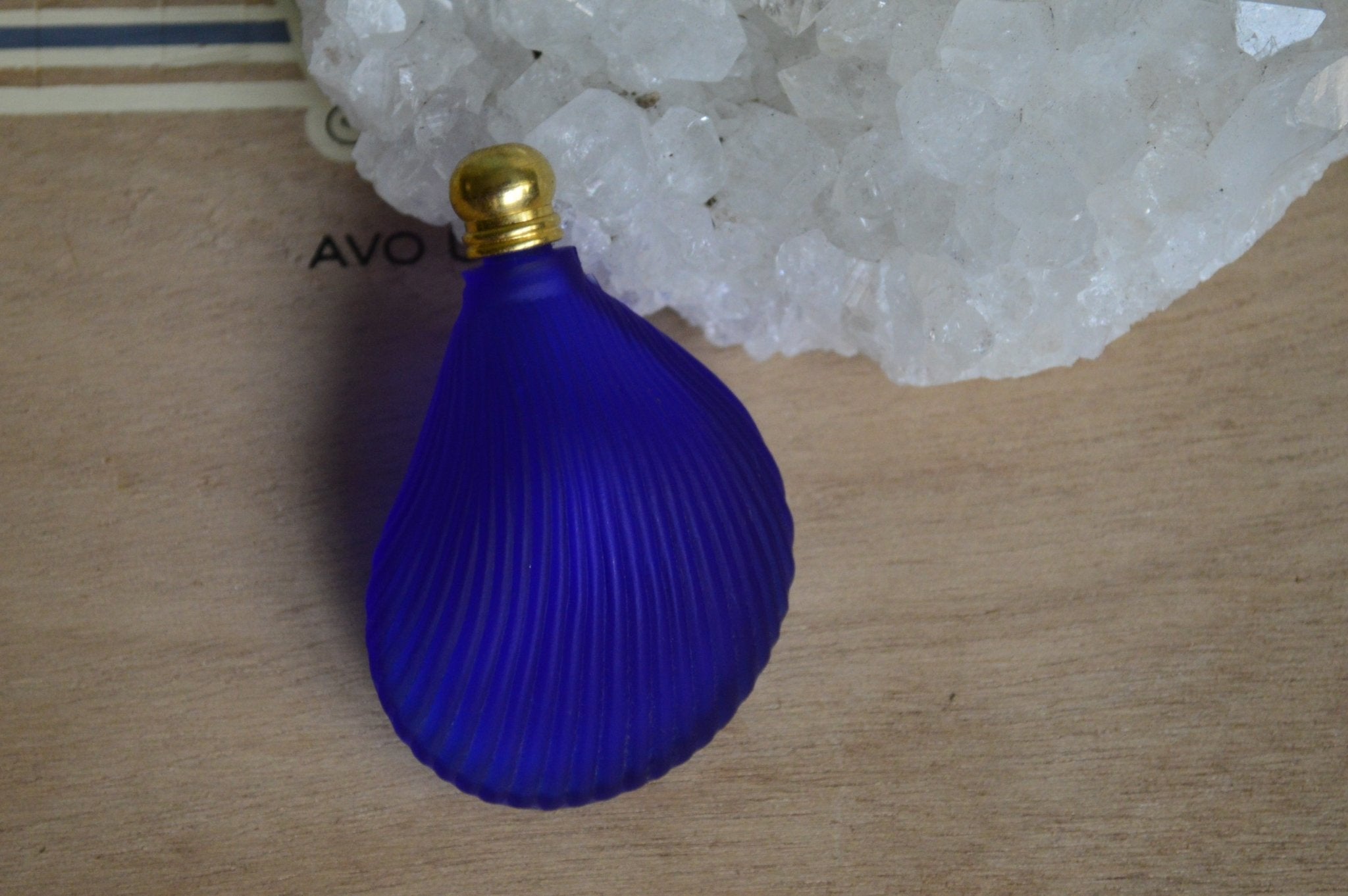 Vintage Matte Cobalt Shell Bottle - Kit - We Love Brass