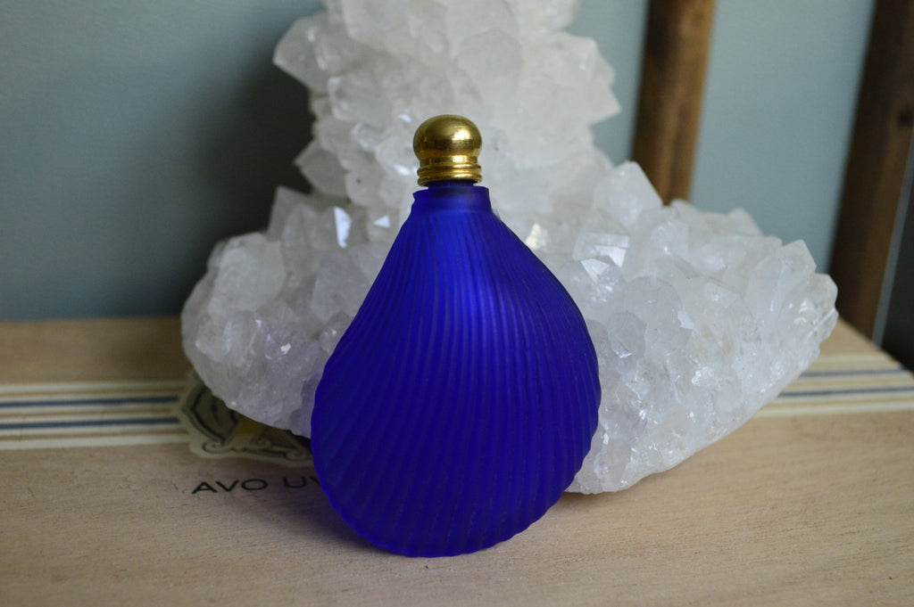 Vintage Matte Cobalt Shell Bottle - Kit - We Love Brass