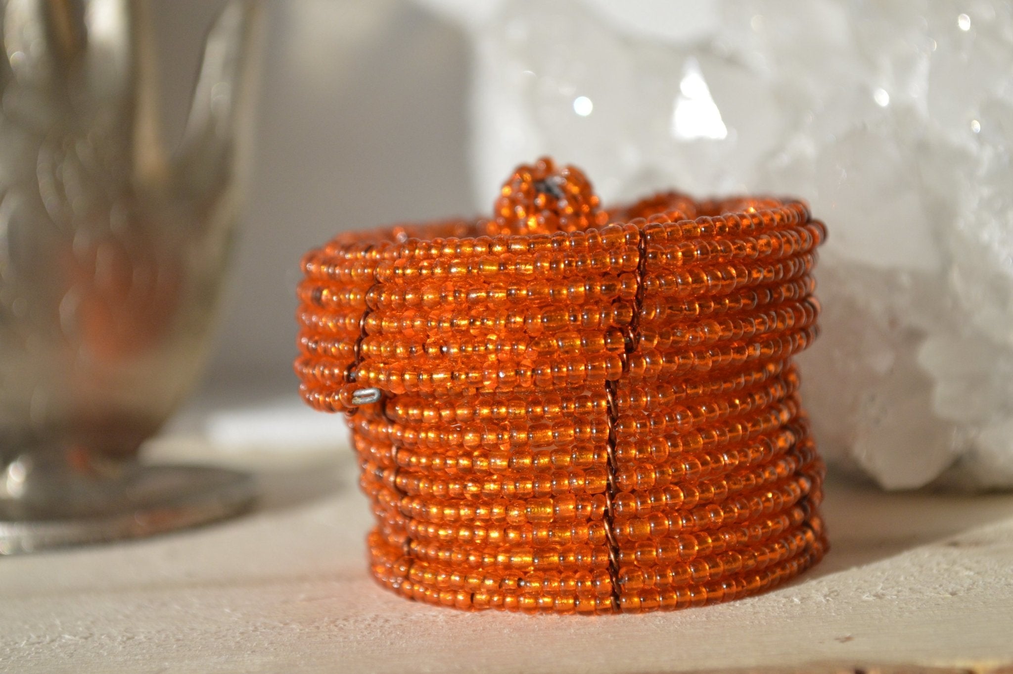 Vintage Mini Seed Beads Basket - We Love Brass