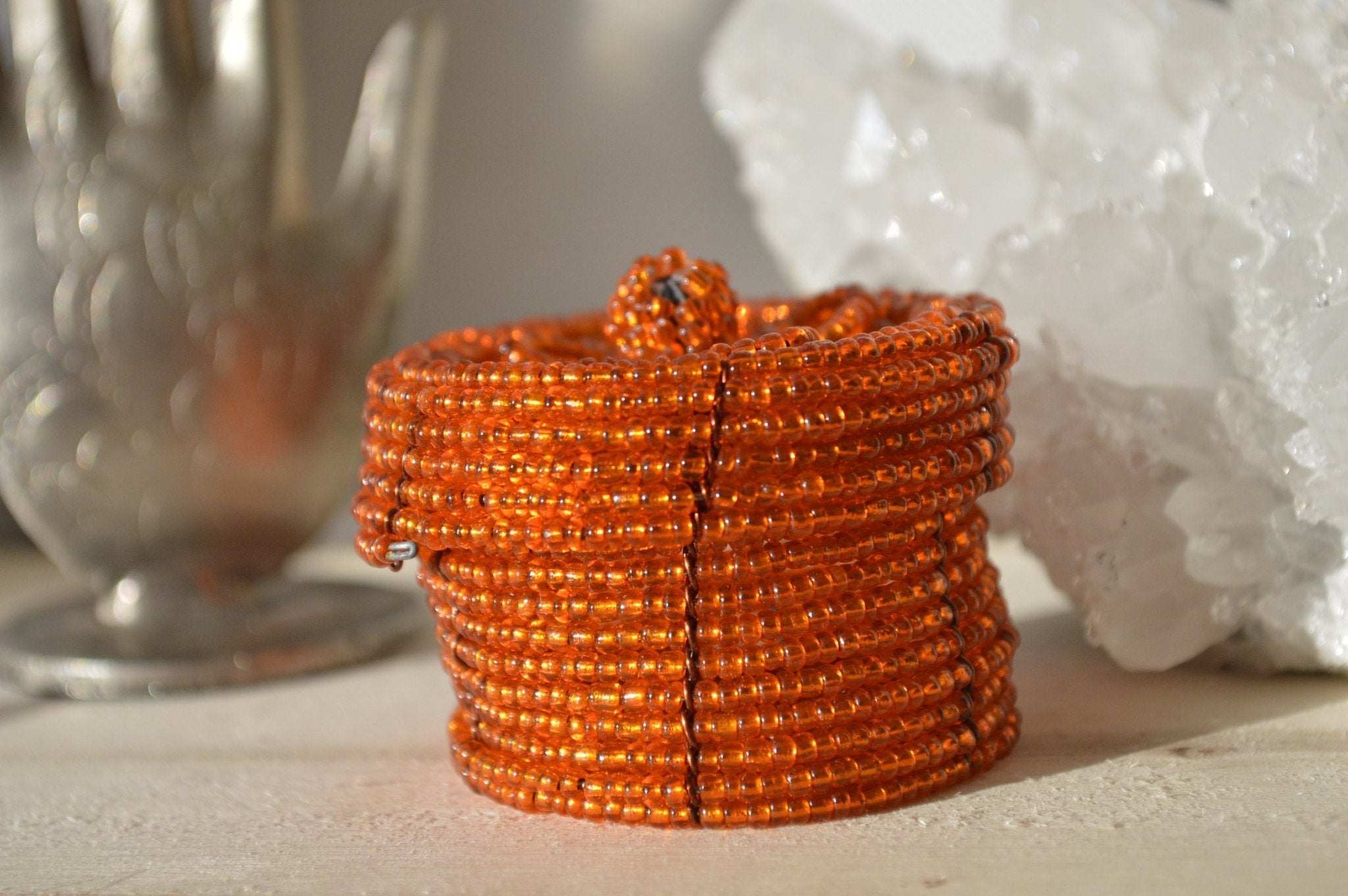 Vintage Mini Seed Beads Basket - We Love Brass