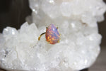 Load image into Gallery viewer, Vintage Pink Glass Brass Opal Ring - We Love Brass
