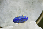 Load image into Gallery viewer, Vintage Seam Lapis Lazuli Brass Ring - We Love Brass
