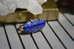 Load image into Gallery viewer, Vintage Seam Lapis Lazuli Brass Ring - We Love Brass
