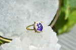 Cargar imagen en el visor de la galería, Violet Galaxy Opal Brass Ring - We Love Brass
