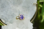 Load image into Gallery viewer, Violet Galaxy Opal Brass Ring - We Love Brass
