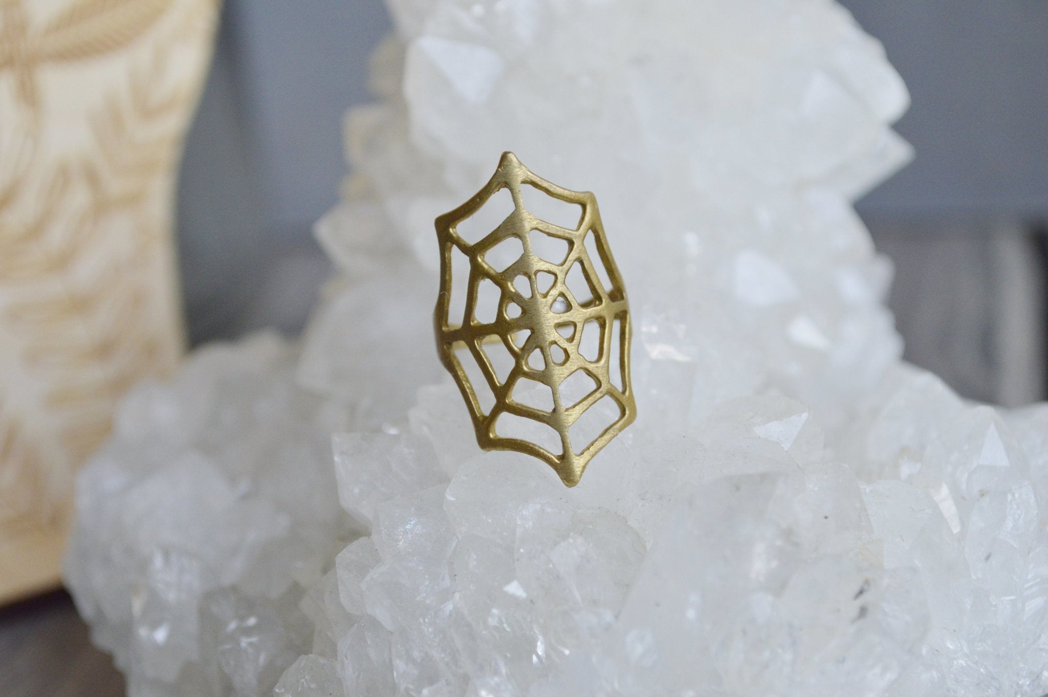 Weaver - Brass Blue Labradorite Ring - We Love Brass