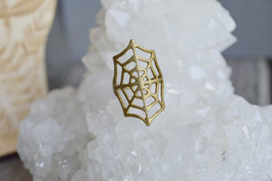 Weaver - Brass Blue Labradorite Ring - We Love Brass