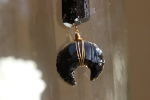When Darkness Falls Black Tourmaline Necklace - We Love Brass