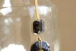 Load image into Gallery viewer, When Darkness Falls Black Tourmaline Necklace - We Love Brass

